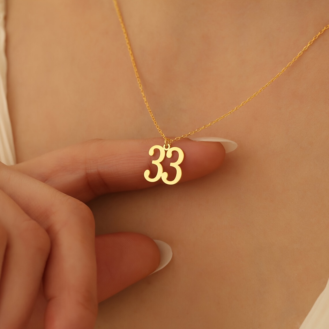 

Personalized Lucky Number Necklace - Stainless Steel, Sleek & Simple Design For Casual Attire