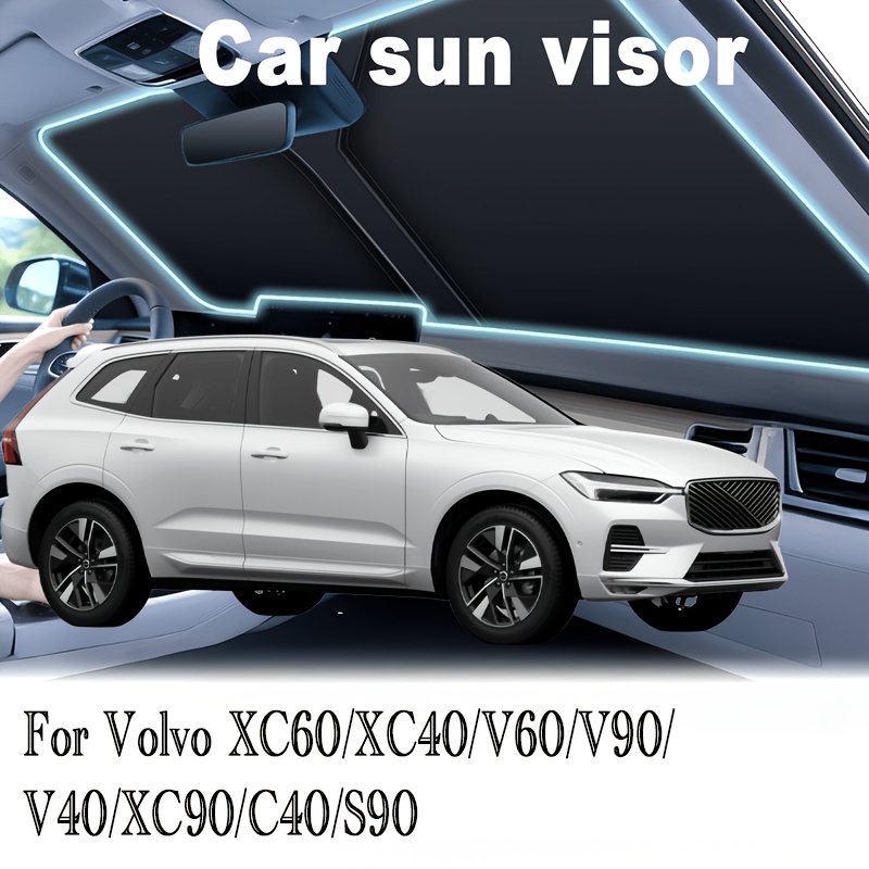 TEMU For //v60/v90/v40//c40/s90 Car Windshield Sun Shade, Foldable Reflective For Windshield & Window Shades With Overlapping Design, Car Interior