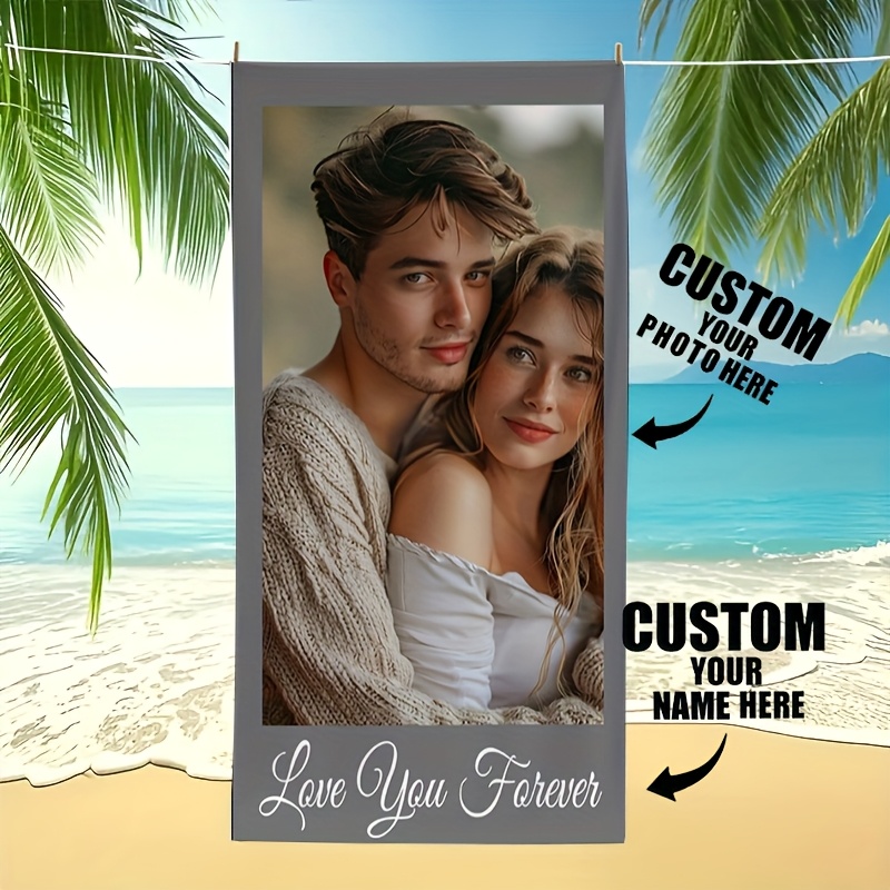Customized Photo Extra Large Beach Towel, Gift