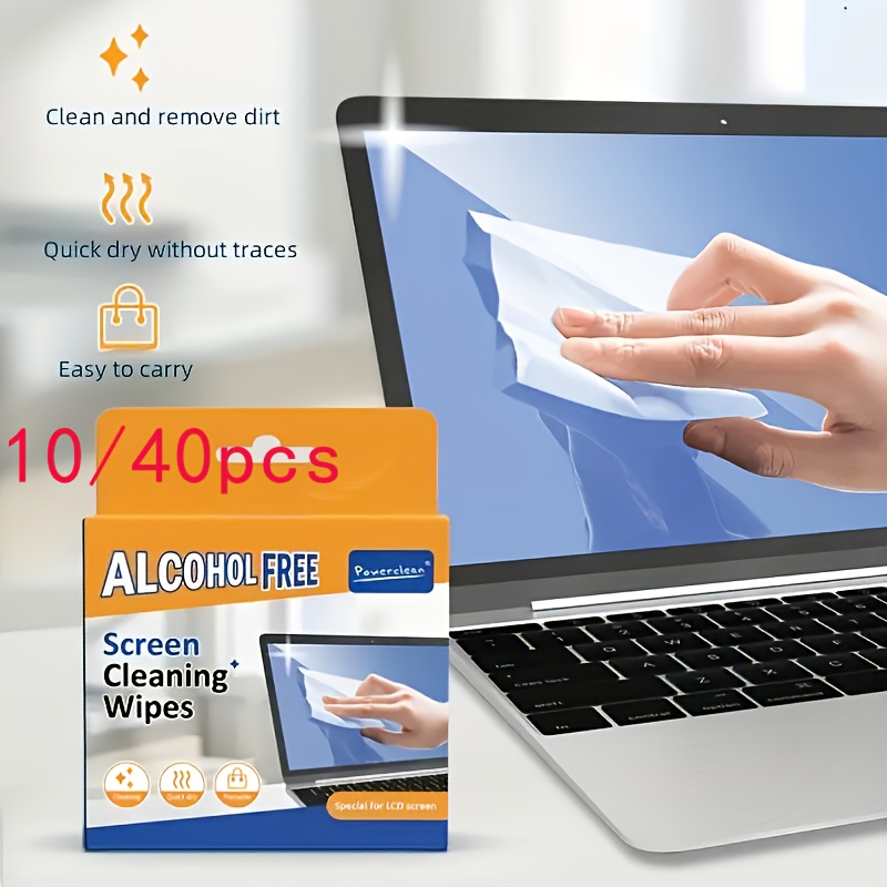 10/40 stück große reinigungstücher für lcd-bildschirme | papierlose tücher für tablets und handys, effiziente reinigung