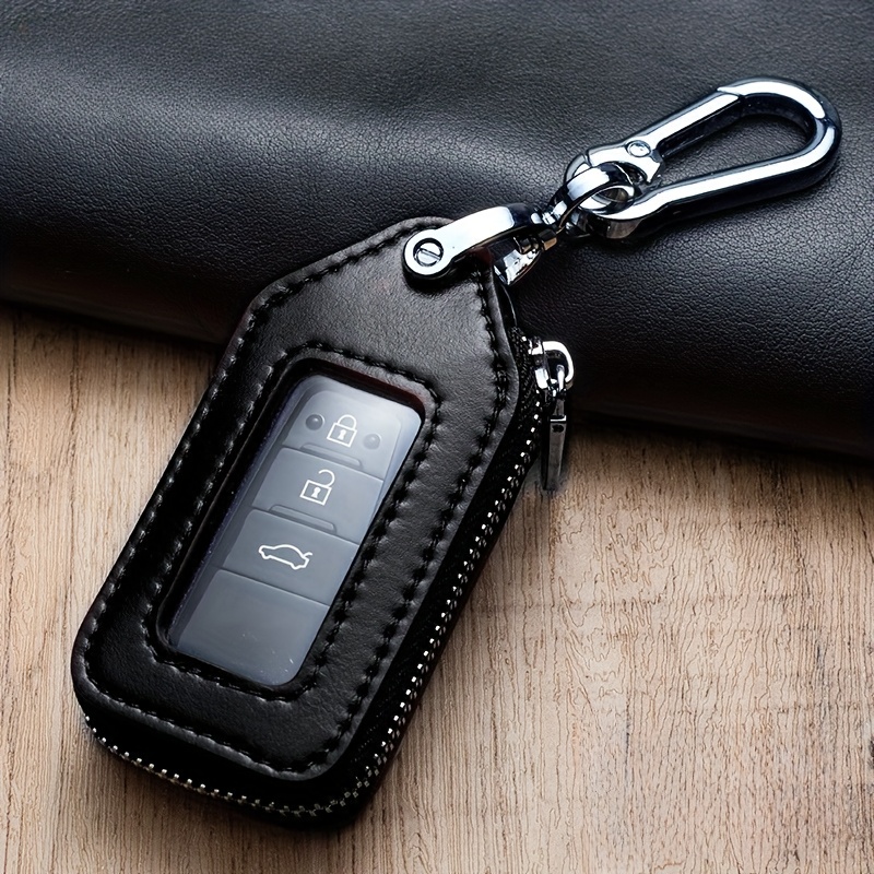 TEMU Key Bag Men And Women' Keychain Universal Key Pendant Mini Key Leather Case Simple Protective Case