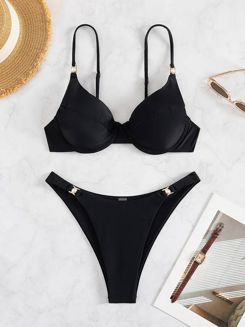 black bikini european and two piece swimsuit