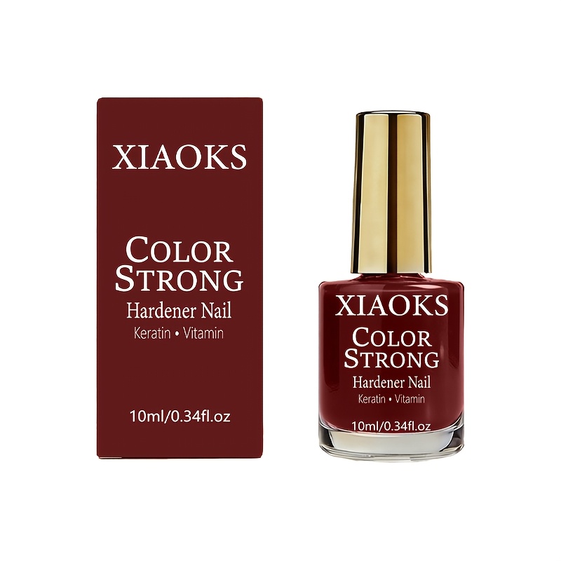 Cherry Red Nail Polish, No-bake Quick Dry, Smooth And Application; And Enhancing Deep Wine Red, 2 Shades For Light And Dark Skin, Improving ; Translucent Jelly Texture, Like