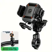 motorcycle phone holder shockproof nylon mount universal fit non obstructive camera design fashionable durable for navigation and riding safety handlebar installation 10