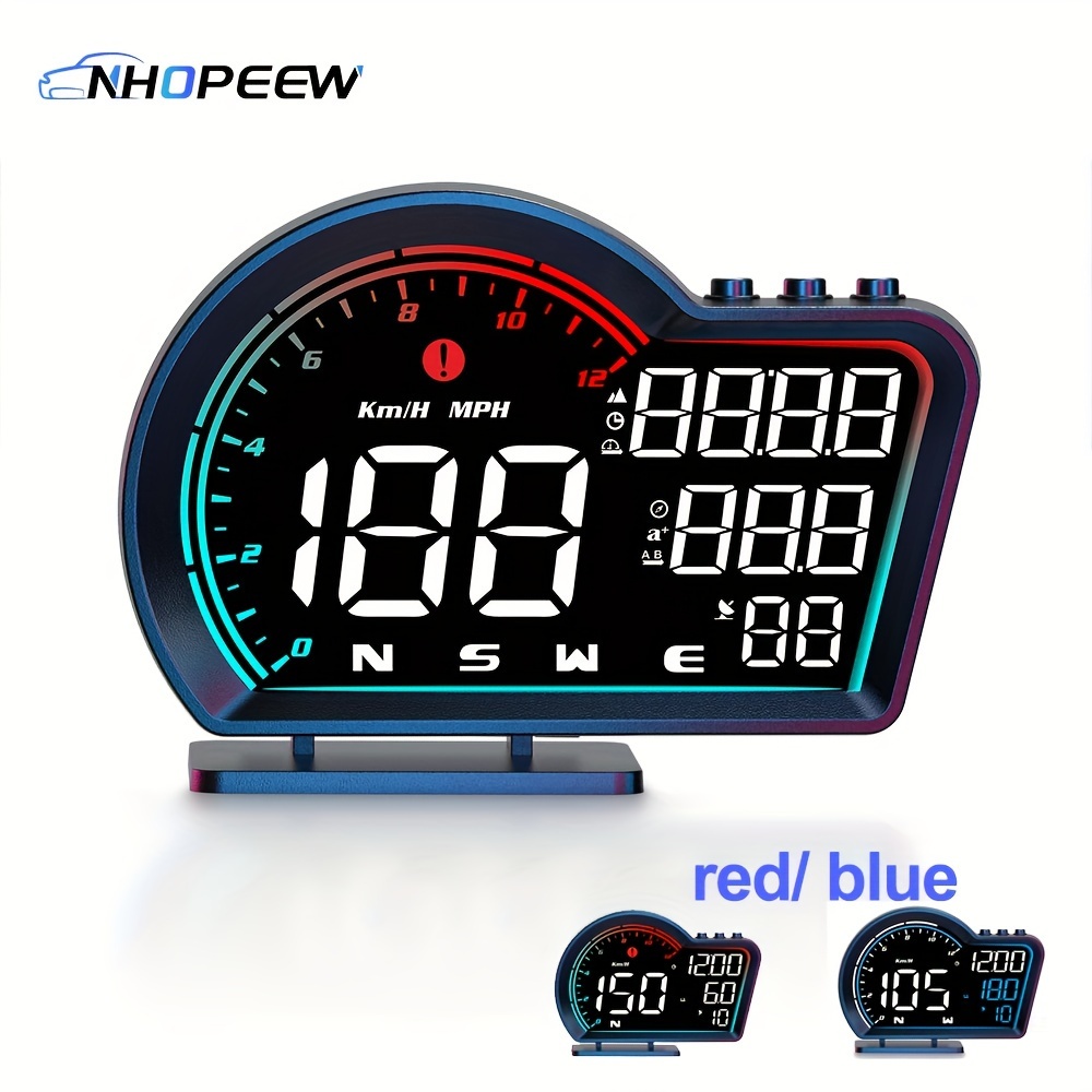 

Nhopeew Hud Car Head Up Display Cross Border Version Speed Display Car Hud Universal Speedometer Mileage Digital Clock