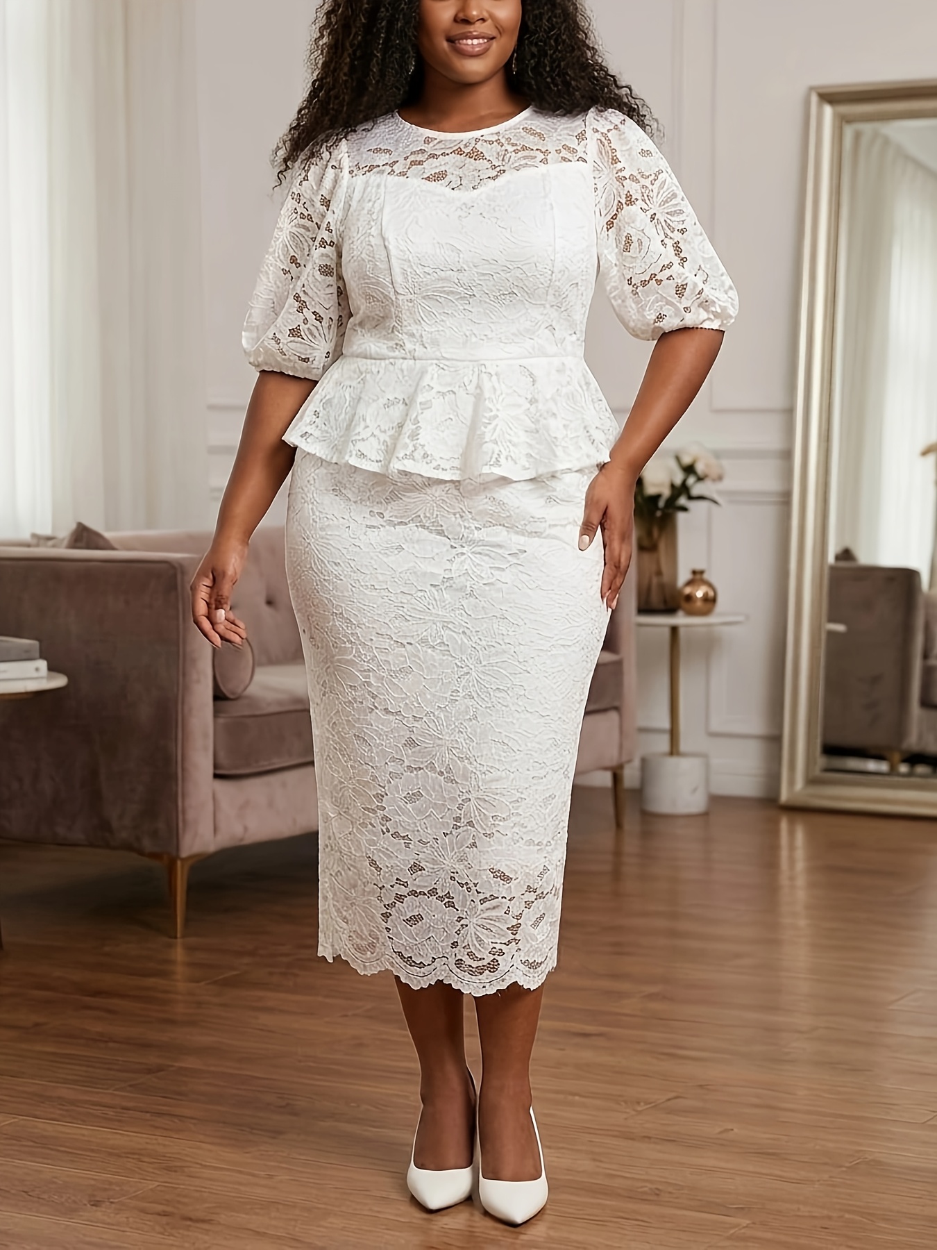 black lace front dress FRIDA DRESS