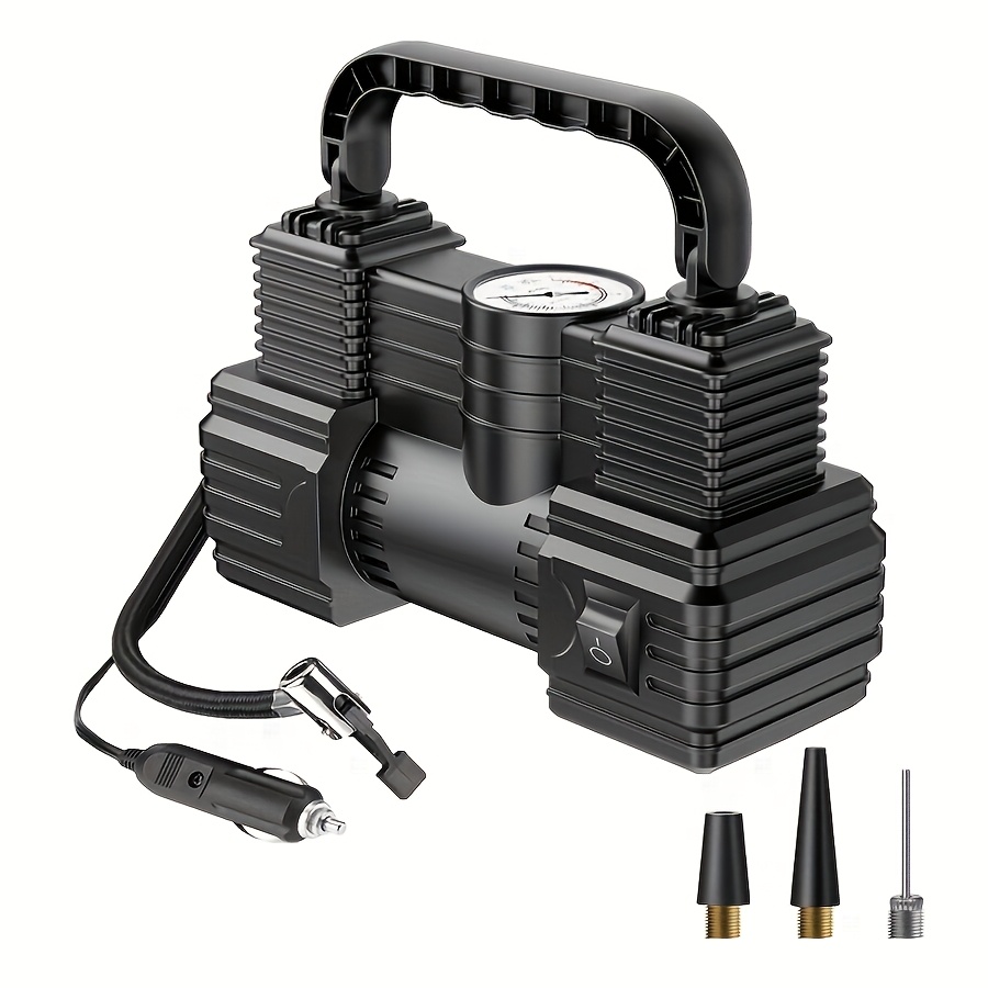 TEMU 12v Mini Car Air Pump-multifunctional High-pressure Small Car Electric Tire Air Pump, Without Battery