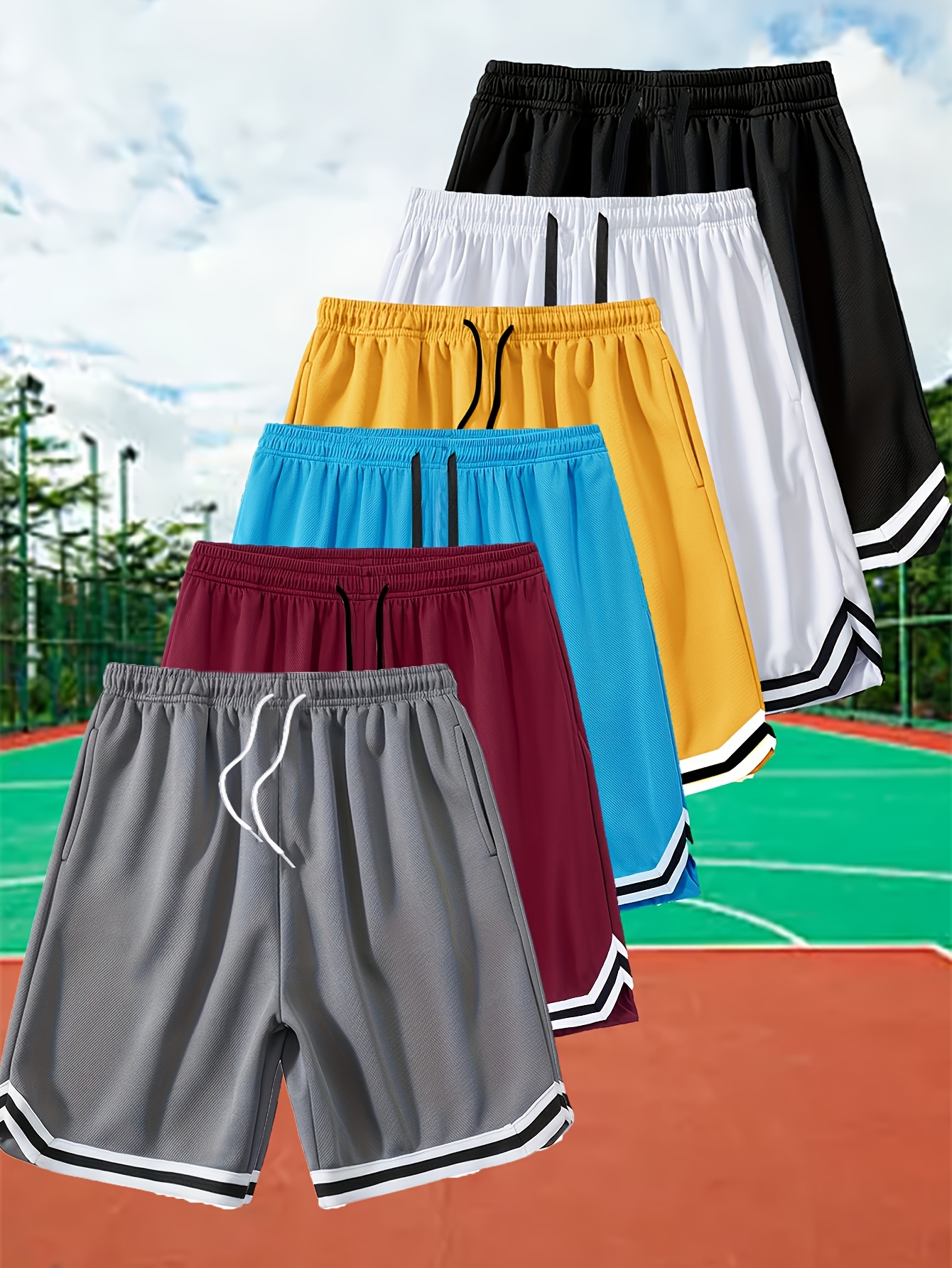 men's teen basketball shorts vibrant color Temu Greece