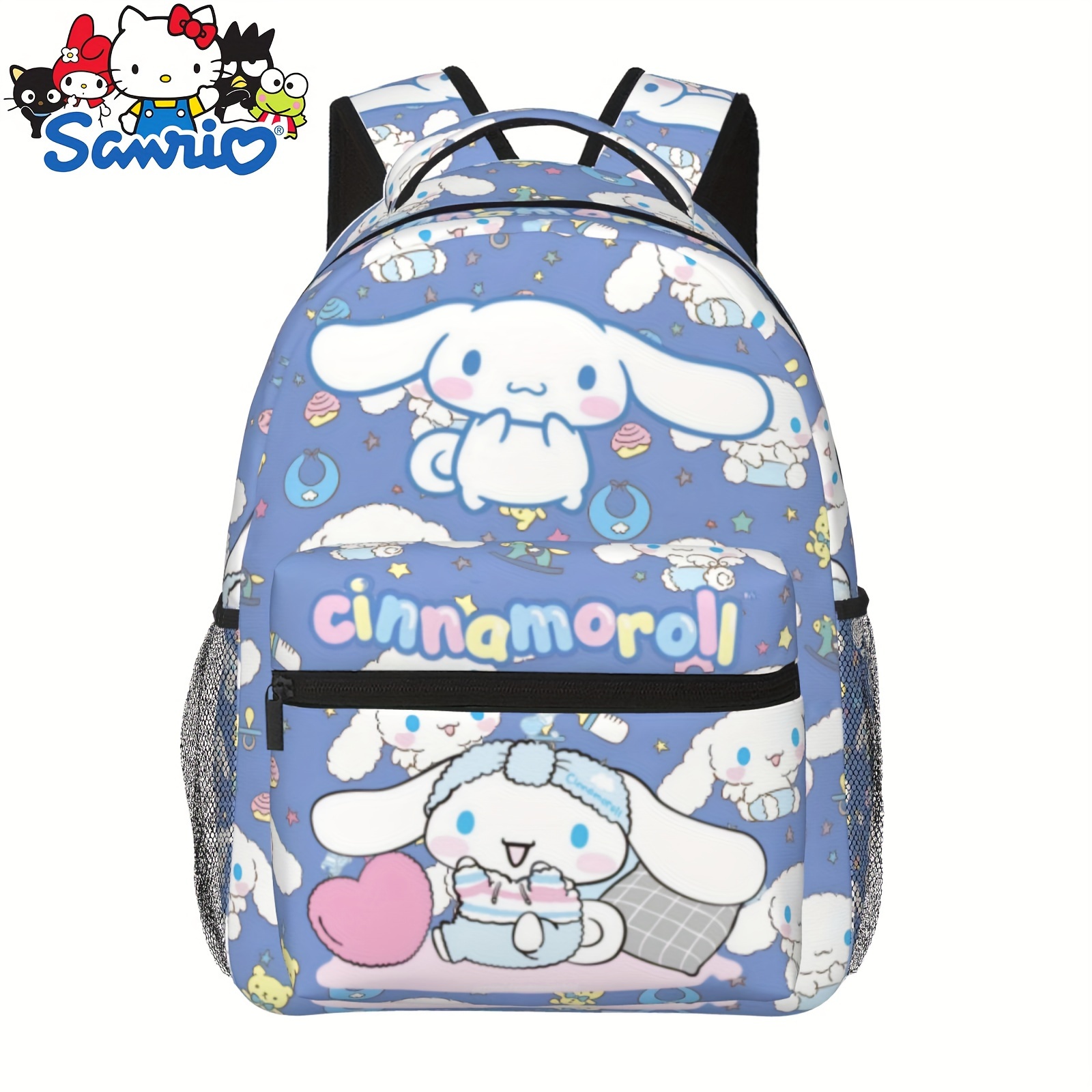 

1pc Authorized By Sanrio Cinnamoroll Kawaii Backpacks Cartoon Lightweight Backpacks All Over Print Casual Backpack Portable Outdoor Travel Backpack Laptop Bag