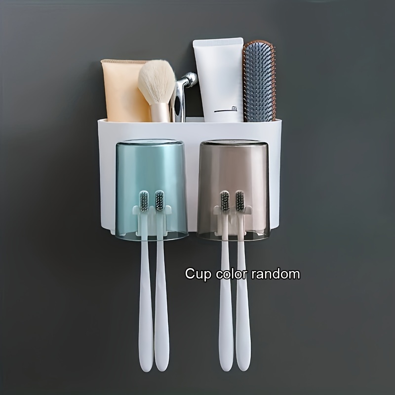 1 pieza Exprimidor de pasta de dientes multifunción de color aleatorio,  dispensador automático de pasta de dientes montado en la pared, colgador de  cepillo de dientes, Mode de Mujer