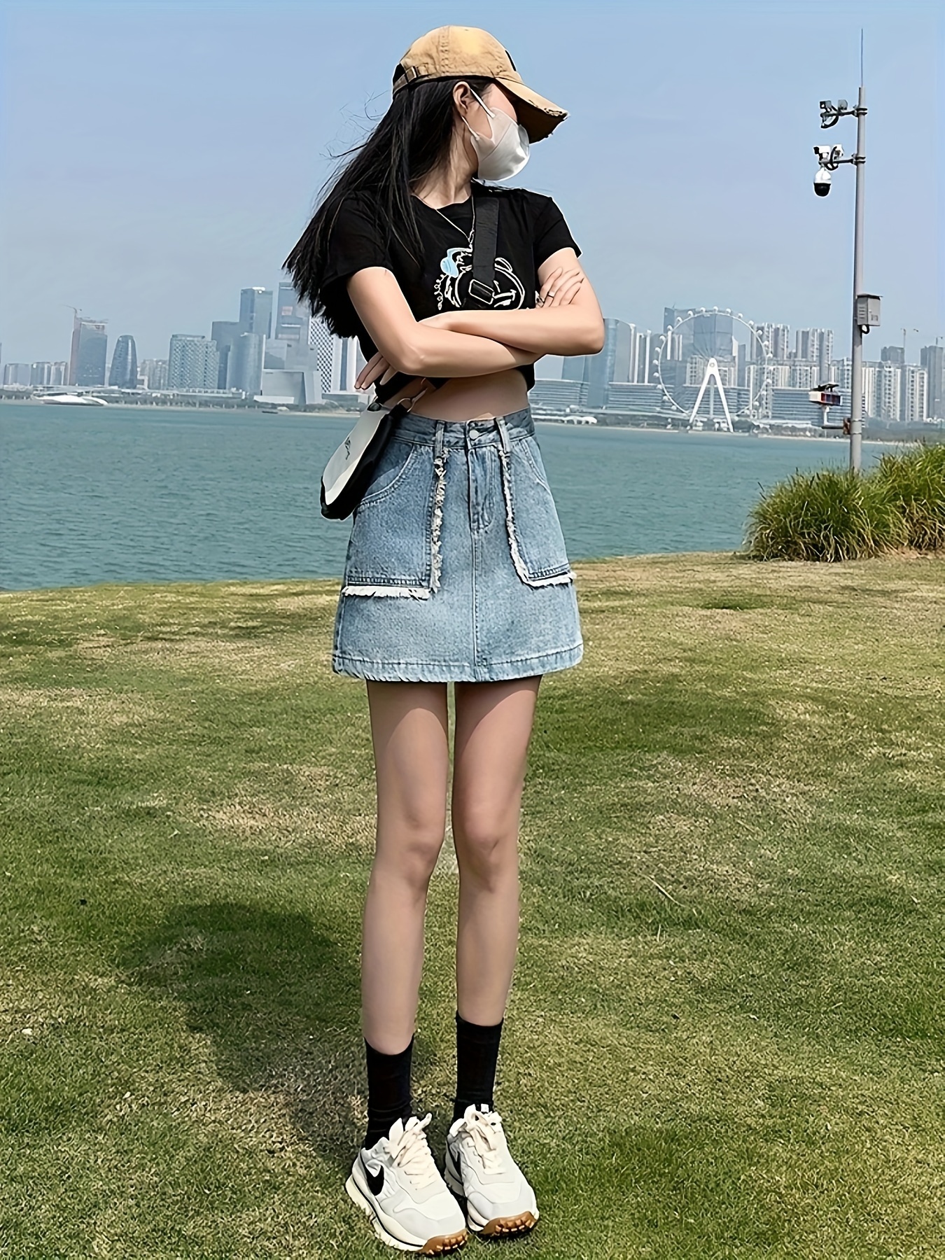 gonna jeans donna mini gonna jeans sexy in blu chiaro Temu