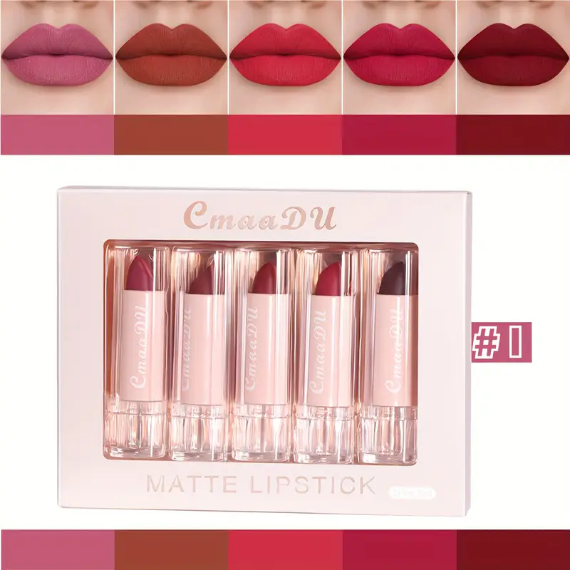15 colors matte lip glaze set 24h waterproof long lasting lipstick kit case 5 pack non drying lip gloss for wedding party daily details 2
