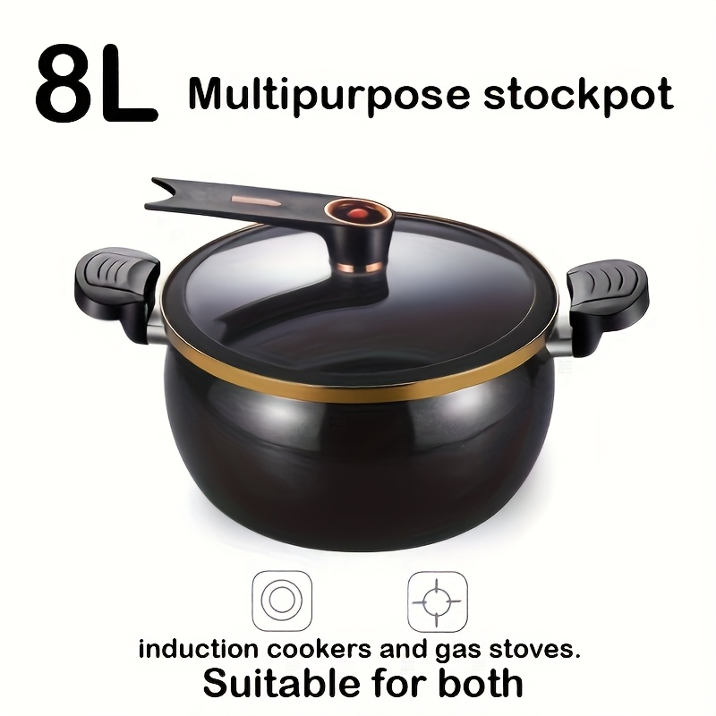 E-shop 1 Stück Multifunktionaler Suppentopf für Zuhause, Großes Fassungsvermögen zum Kochen Schmoren, 26.49 cm, Antihaftbeschichtet, Geeignet Für