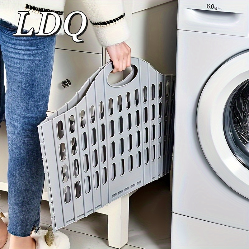 

Collapsible Laundry Basket: Maximize Your Space With Portable Washing Tub In Grey, Pink, Or Blue!