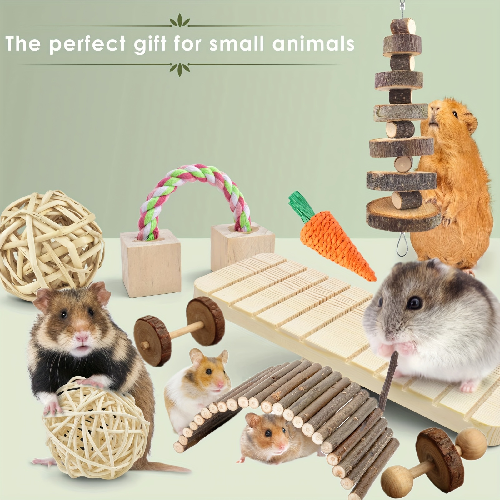12pcs Hamster Toy Set for Entertainment