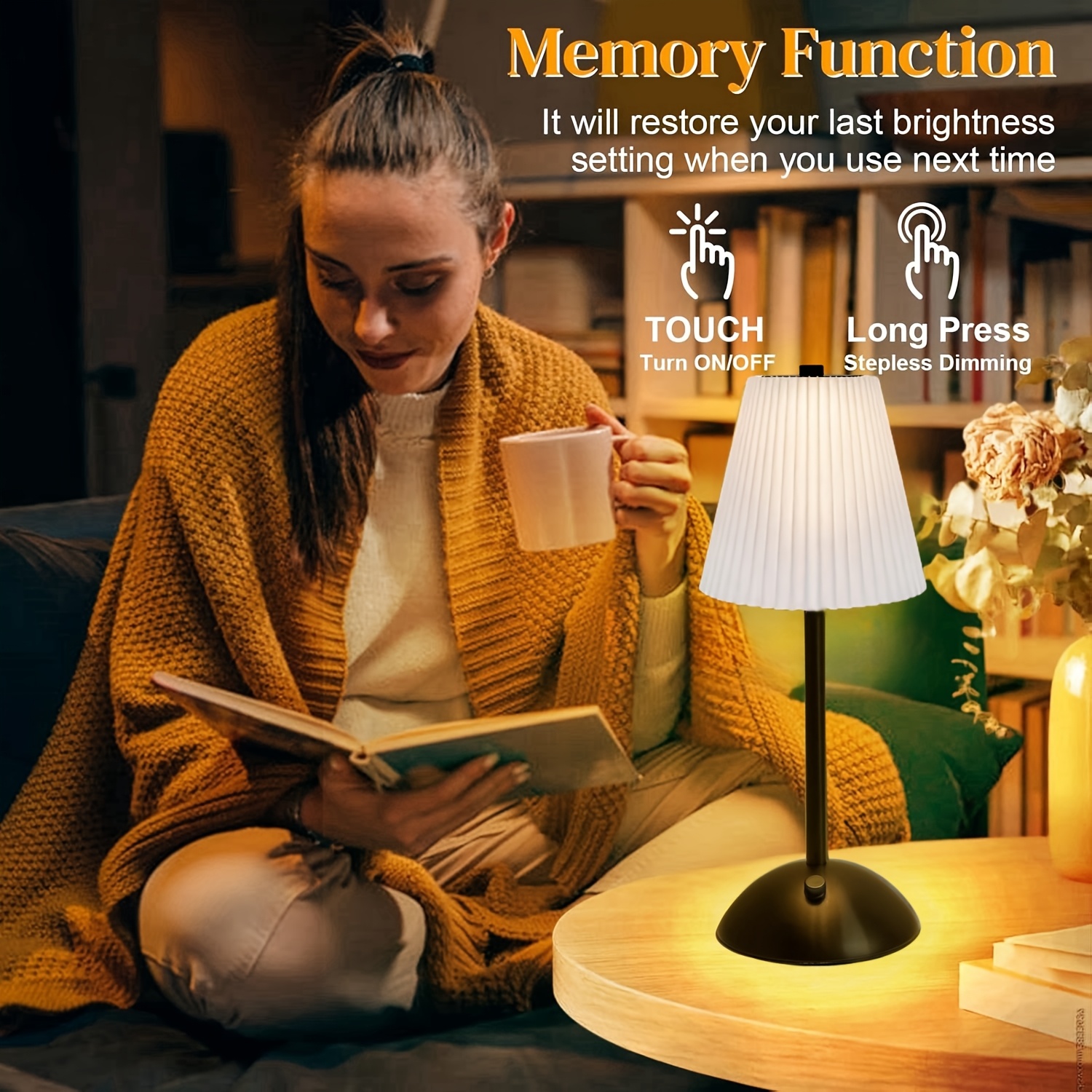 1pc color changing adjustable lamp led table lamp touch Temu