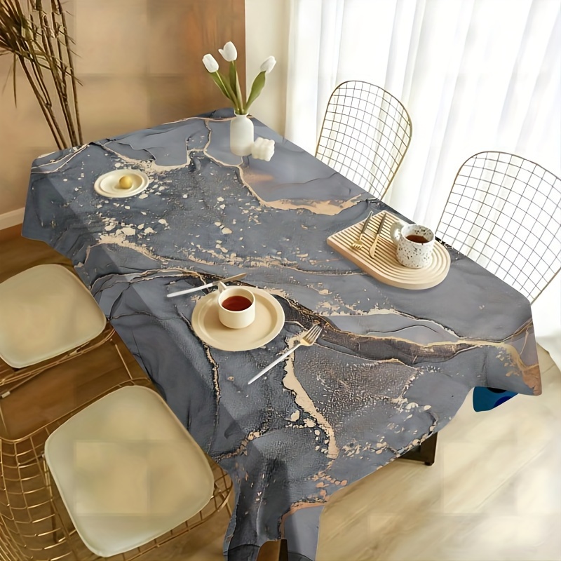 

1pc Stain- & Washable Tablecloth - , Oil- For , , Weddings, Parties, Cafeterias - For