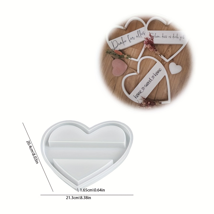 E-shop Harzform Herzförmiges Ornament - Hängende Deko für Zuhause, Harz Gießform Gips Silikonform, für Schmuckherstellung, Basteln und Wohnkultur,