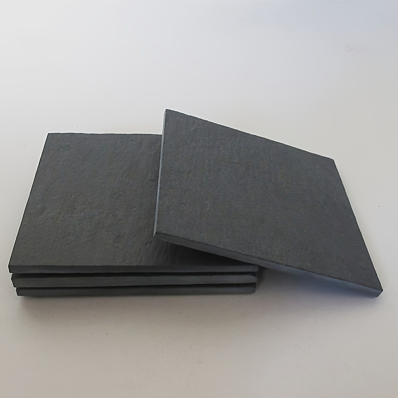 4pcs Set Of Round/square Slate Coasters, Machine Cut Edge Stone, Red Wine  Glass Coasters, Restaurant, Hotel, And Decorative Items