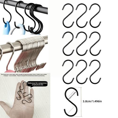 20 heavy duty metal s hooks multifunctional storage durable and anti slip wall hooks resistant suitable for plants wardrobes kitchens and gardens space saving long lasting suspension solution