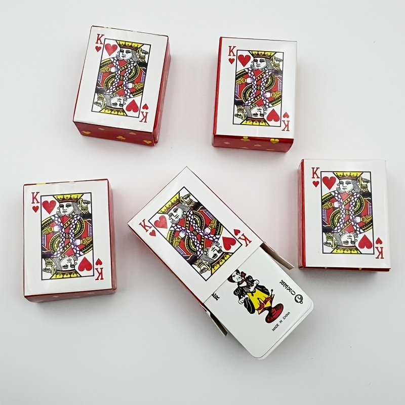 5 Box/270 Cards, 1.57 Inches * 1.14 Inches, Mini Poker Party Game, Birthday Party Supplies, Multiplayer Interactive Game, Party Game, Holiday Game, Creative Small Gifts