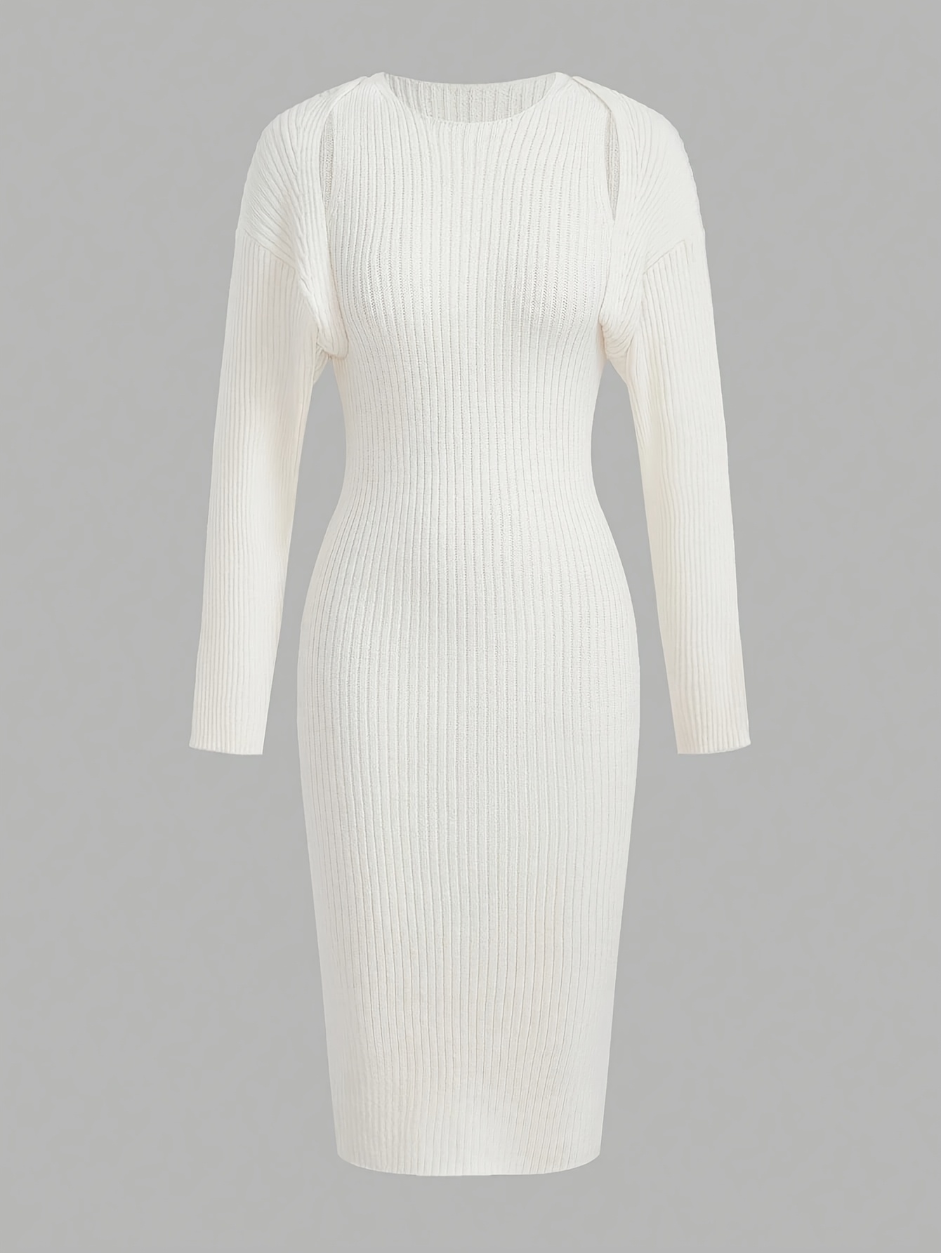 womens elegant french inspired long sleeve sweater dress - Temu Kuwait