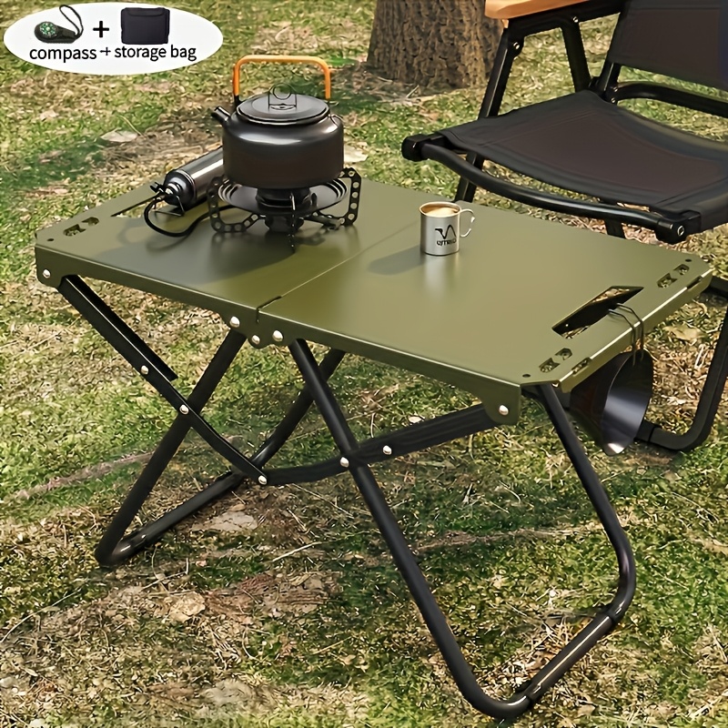 Portable Folding Camping Table, Lightweight Iron Picnic Table