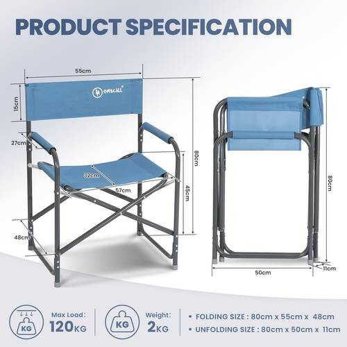 chaise de camping pliante, ultra-légère, jusquà 120 kg, chaise de jardin en aluminium, chaise de pêche pliante et légère pour lextérieur et le camping, petit format de rangement
