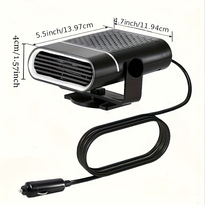 1pc, high power portable car heater,   fast heating and cooling, f fan + heater, plug-in car dehumidifier, car series fast  , direct plug-in operation, 360° adjustment, warm all winter, a must-have for cars, car heating solution, car Product details 1