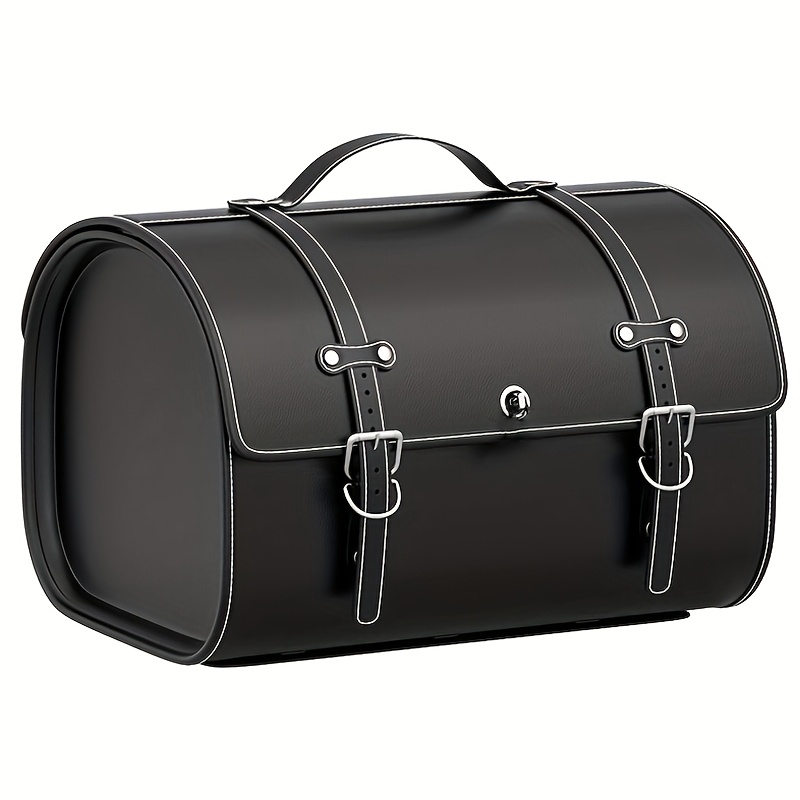 Large, Durable Waterproof Motorcycle Luggage Box, Retro Motorcycle Tail Bag, Motorcycle Tail Box For Travel, Suitable For Storing Helmets, With A Matching Seat Tail Bag, Large Capacity