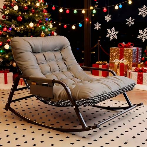 modern bedroom rocking chair indoor two seater sofa lounge chair with cushion style double recliner simple and romantic design armrest included reversible use dual support for fabric sturdy frame