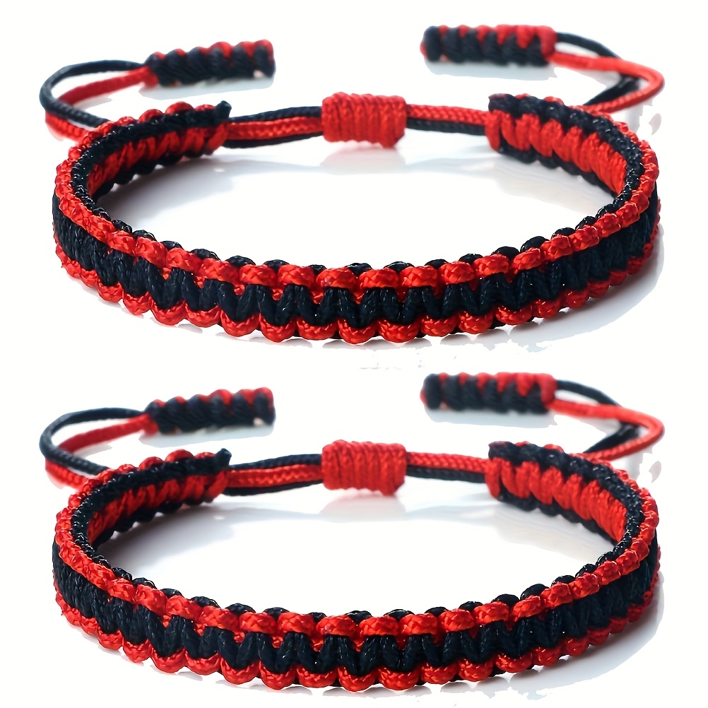 2 Adjustable Vintage Woven Bracelets - Unisex Additions Suitable For Everyday Wear, Music Festivals, And Christmas Gifts - Durable Woven Design For Use