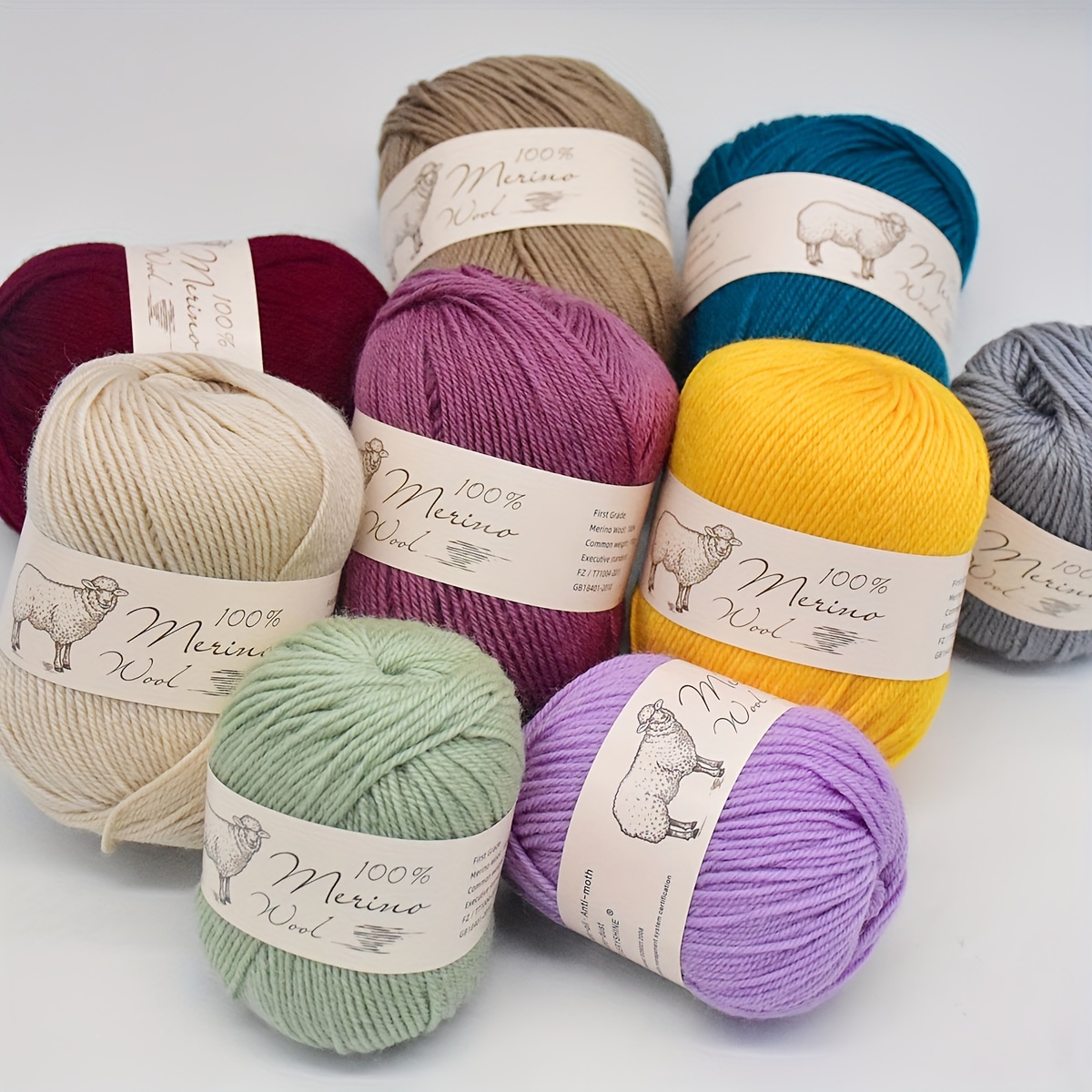 6pcs ms merino 100 merino wool yarn soft cozy for knitting and crocheting sweaters scarves hats crafts 500g 1 1lb each vibrant colors including   yellow chunky yarn 0