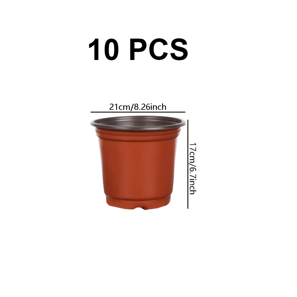 10/30/60pcs Round Plastic Contemporary Seed Starting Pots, Indoor Outdoor, 3 Sizes, Foldable And Restorable With Drainage Hole, For Succulents, Seedlings, , Transplanting, Flowers