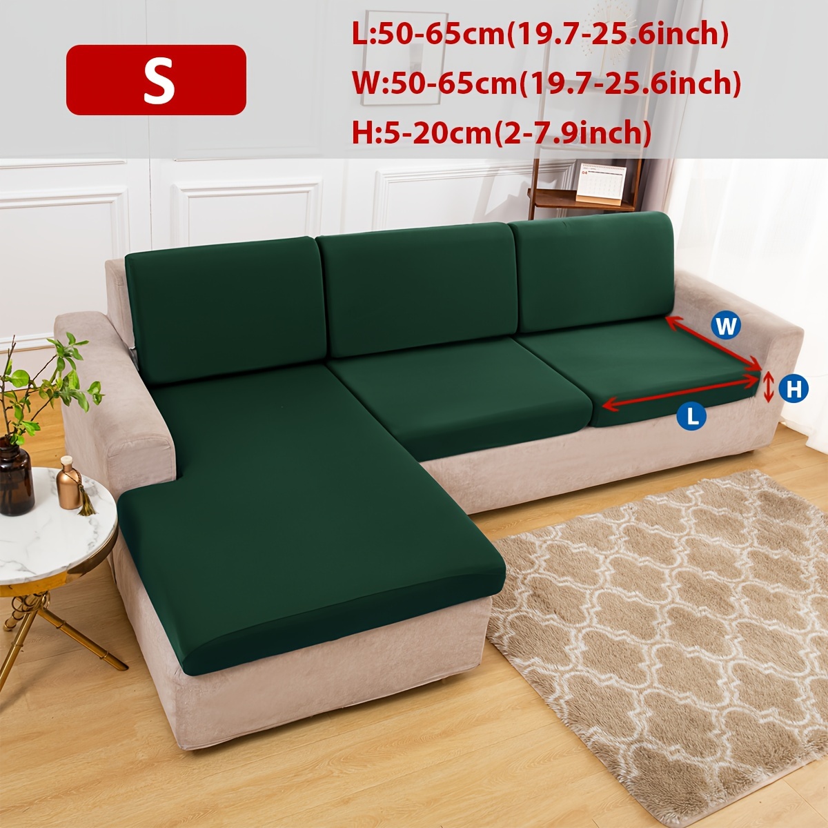 1st Klassieke Stretch Sofa Hoes, Elastische Band Hoes voor Fauteuil tot Sectionele Banken, Machinewasbare Polyester en Spandex Mix, 120-140gsm, Geschikt voor Enkele tot Vierzits Banken
