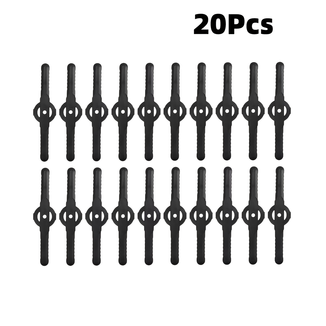 TEMU Edger Trimmer Accessories, Grass Trimmer Attachments, 20/30pcs Black Plastic Cutting Replacement For Lawn Mower Weed Blade Accessories, Suitable
