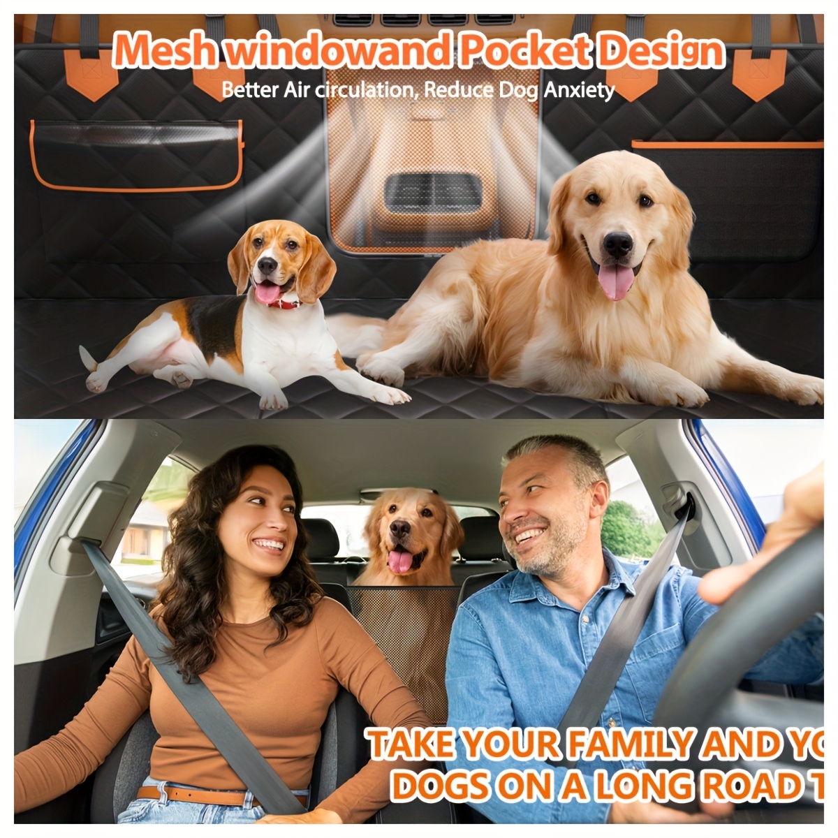 Loowarts Pet Seat Extension, Car Seat Cover For Dogs, Camping Air
