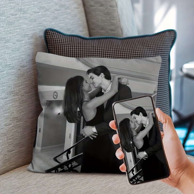 

1pc DIY Cadeau d'anniversaire , oreiller de canapé fait à personnalisé avec photo de personne réelle, pour petit ami, petite , amis, couples, chat, chien, personnalisation et de photos d'animaux.