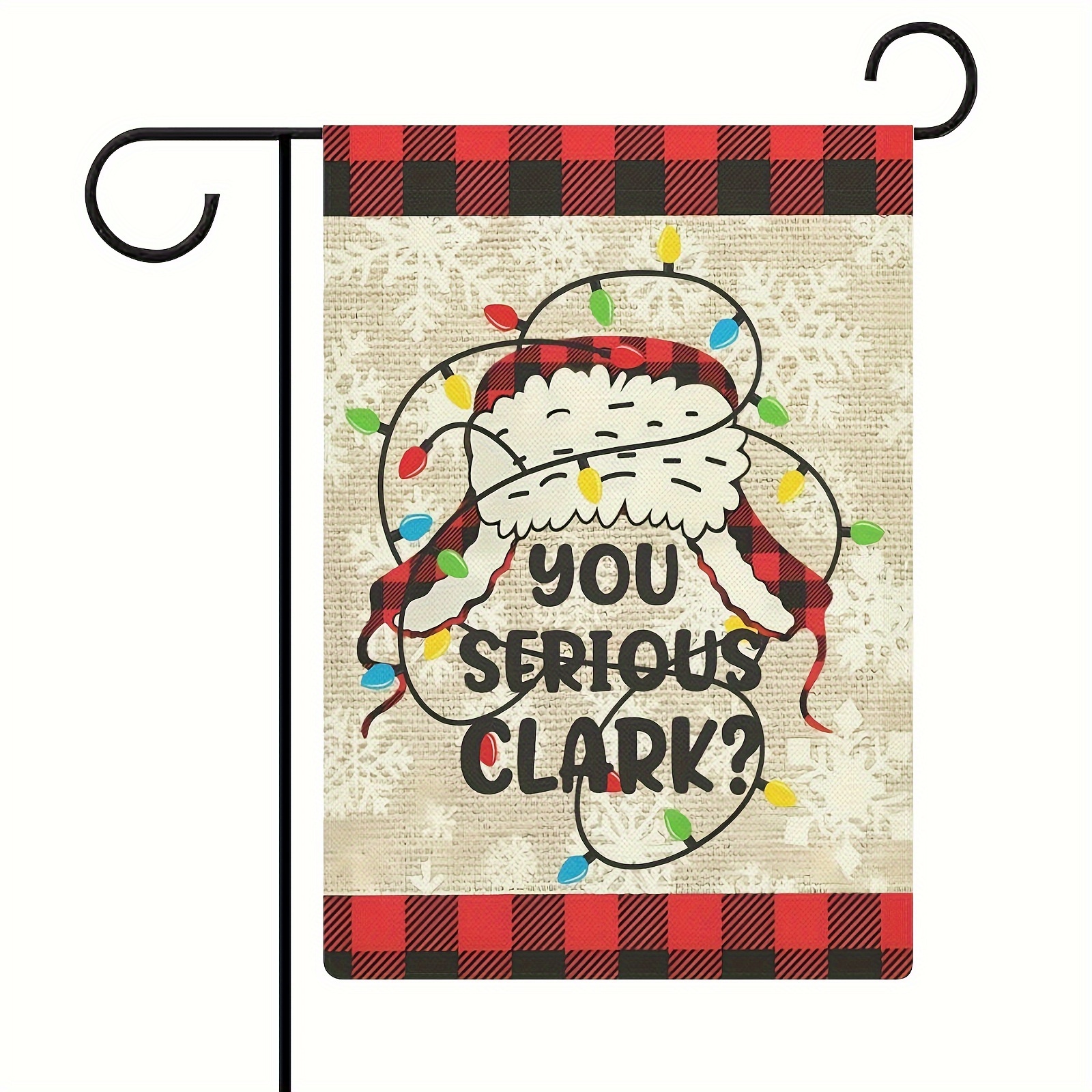 TEMU 1pc Garden Flag - Double-sided Print, Weather-resistant Polyester, Festive Outdoor Decoration For Yard, Patio - ", ?" Quote - No Pole, 12x18