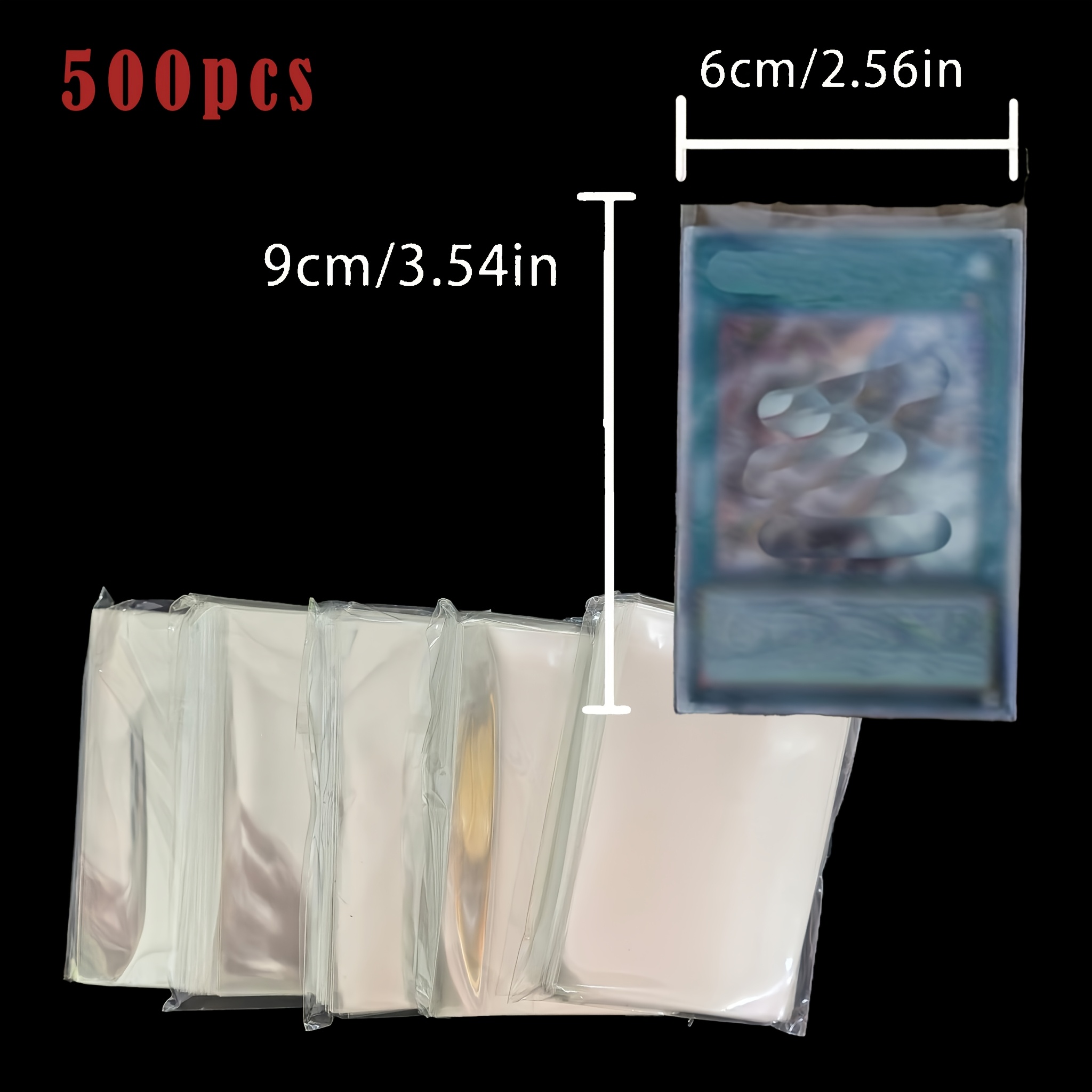 see through card sleeves Mlikero Clear and other collectible card games 3" x 4" Card Sleeves,42