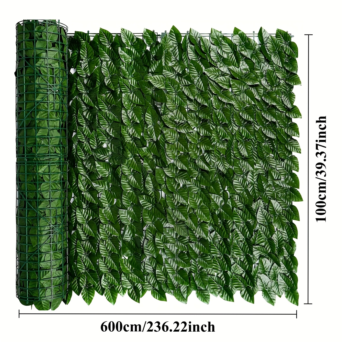 Image of [3d] 3d [3d] 100pcs Cable Ties Per Roll, A Roll Measuring 236.2 Inches By 39 Inches (6m X 1m) Of Realistic Ivy Privacy Fencing - An Artificial Greenery Wall Screen Suitable For Outdoor Use, Patios