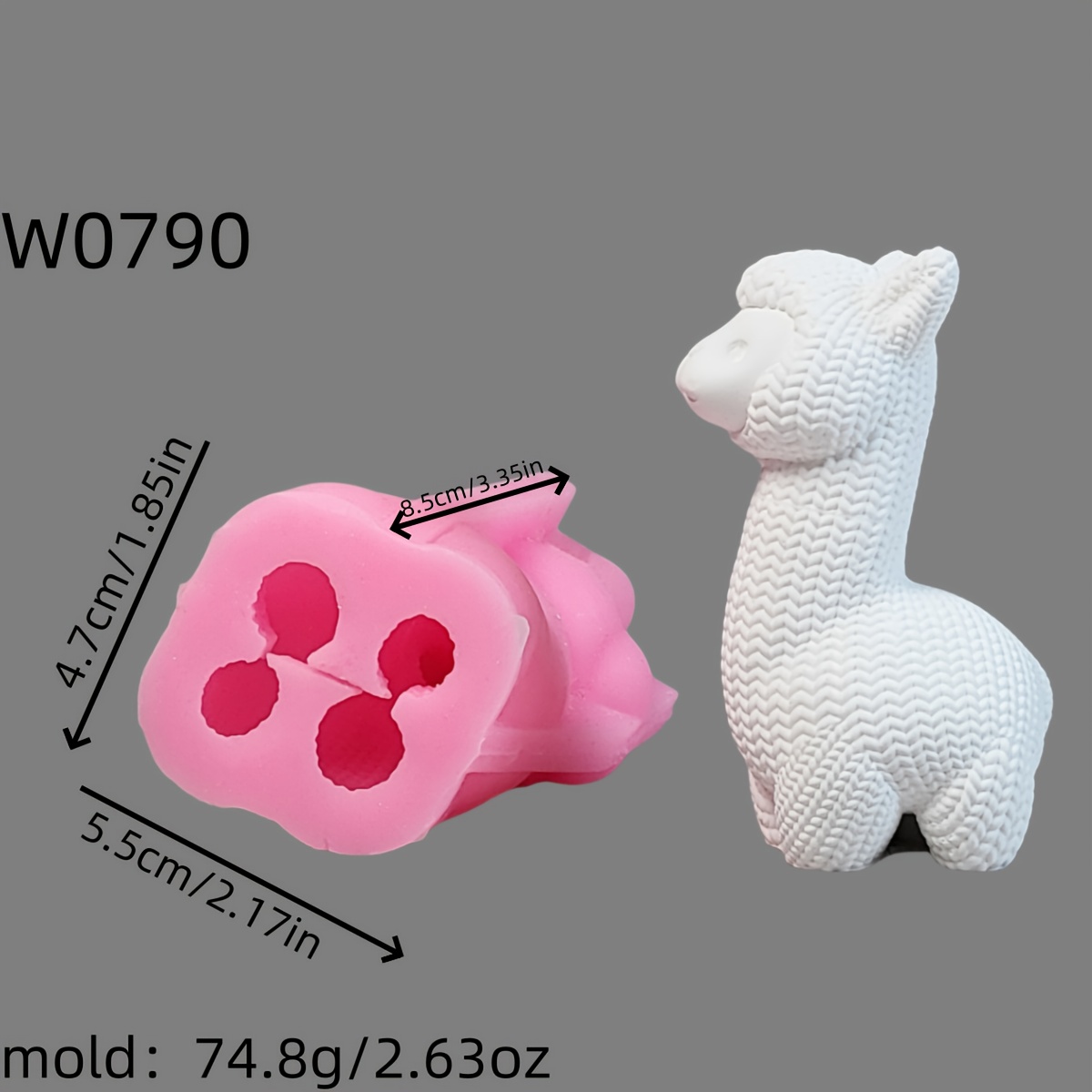 Image of Resin Casting Molds For Woven Alpaca, Candle Silicone Molds, Plaster Ornament Silicone Molds, And Epoxy Resin Molds For Home Decor W0790