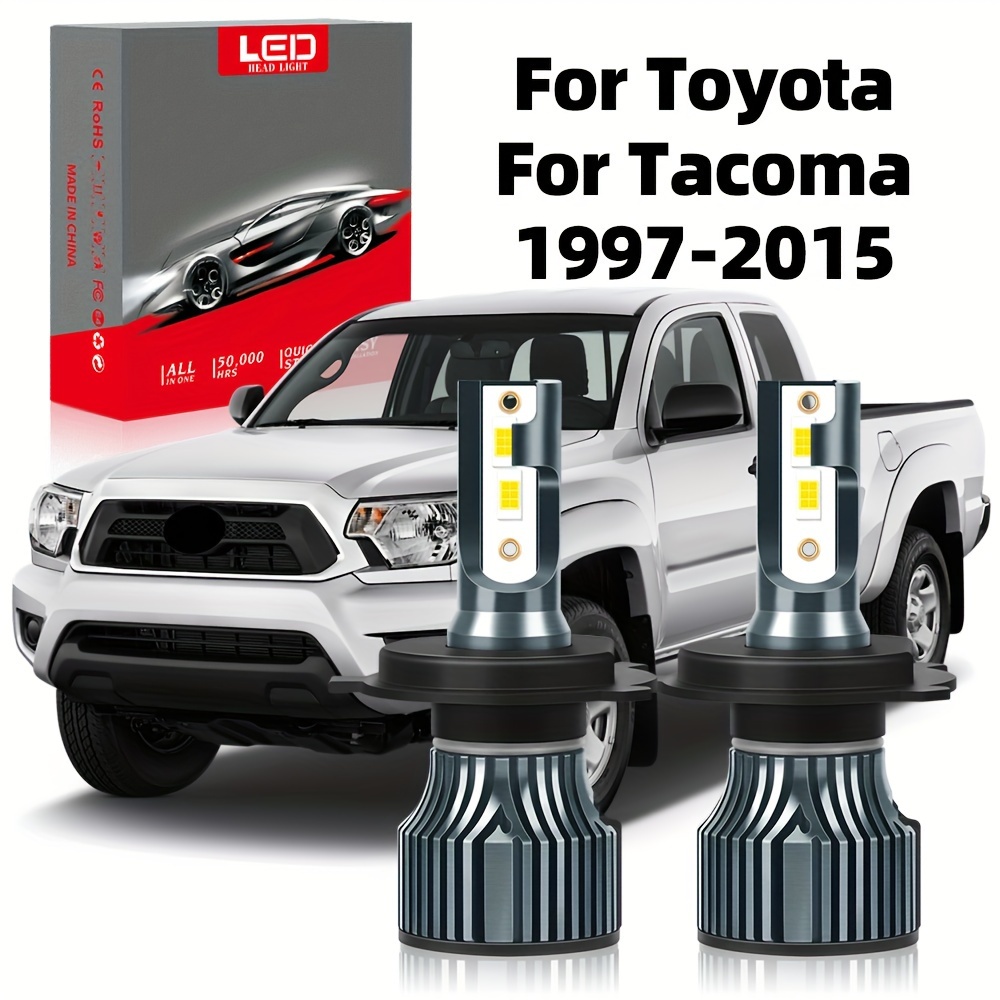 

Fit For Toyota For Tacoma (1997-2015), 6000k White H4 Beam All In One, Upgraded Led Car Headlight Lamps 28000lm/pair , , 2pcs