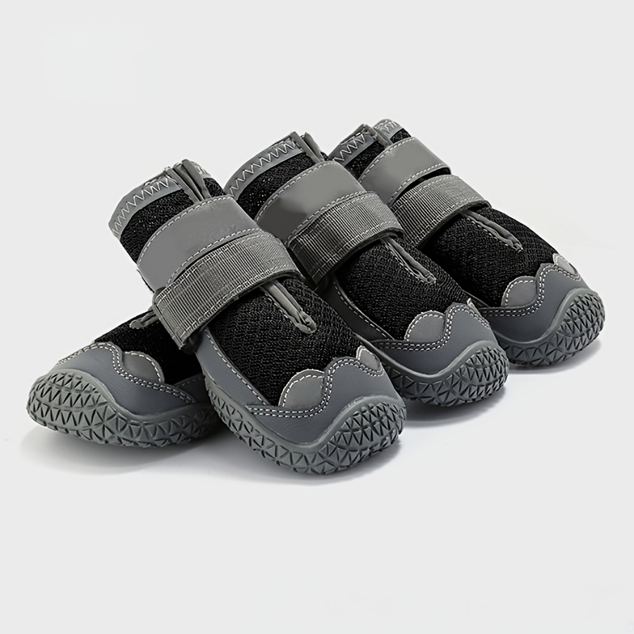 4pcs Water-Resistant Dog Boots with Adjustable Straps