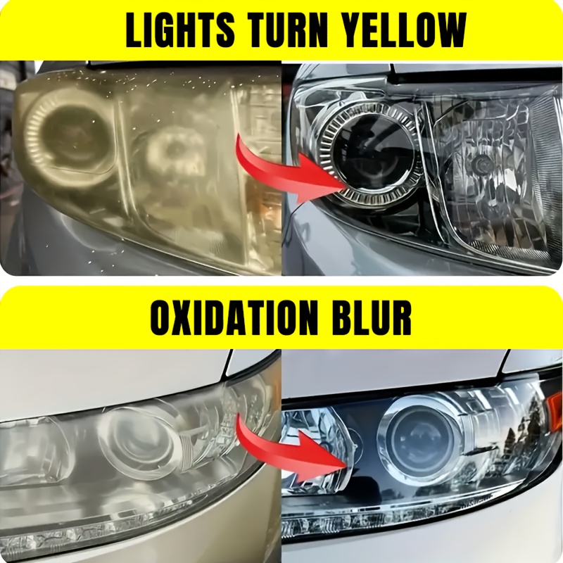 TEMU For All Vehicles Headlight Restoration Kit, Advanced Ceramic Coating, Removes Yellow , Long- Uv & Weather Damage Defense, Restores Headlight & Shine