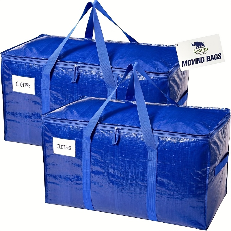 TEMU Heavy Duty 50 Lb Capacity Oversized Moving Bag - Durable Waterproof & Puncture-resistant Polypropylene Storage For Bag With Sturdy Handles &