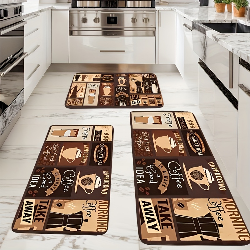 Coffee Theme Kitchen Rugs