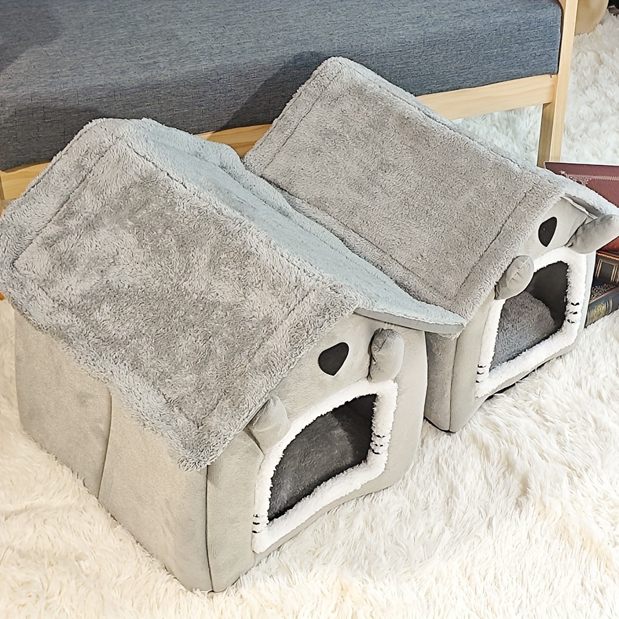 

Warm Enclosed Dog Nest, Soft Cotton Small Dog Kennel, Detachable And Washable Dog House For Indoor Dogs Puppies