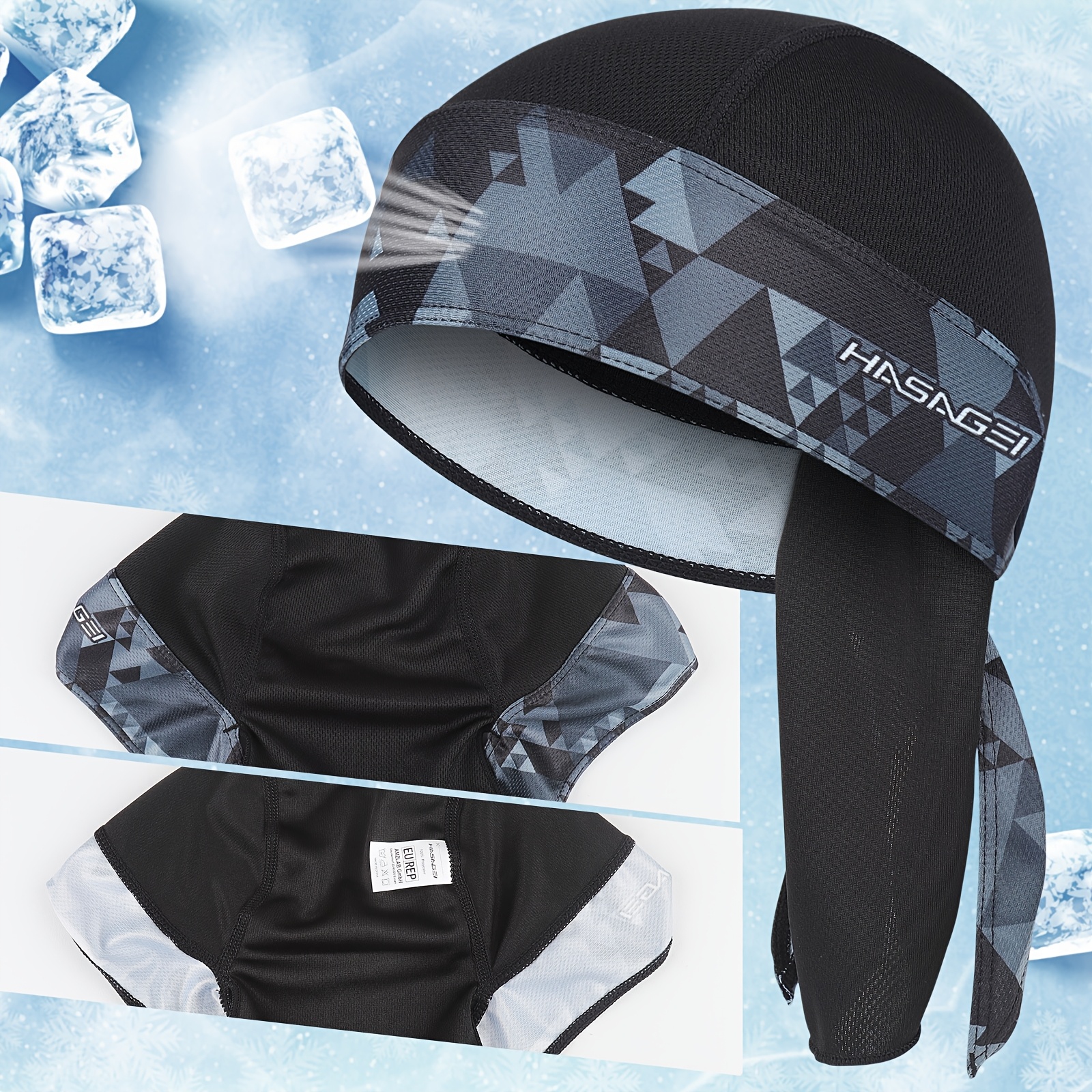 Bandana Sport Hasagei Noir - Foulard Respirant Pour Cyclisme, Randonnée Et Sports Outdoor