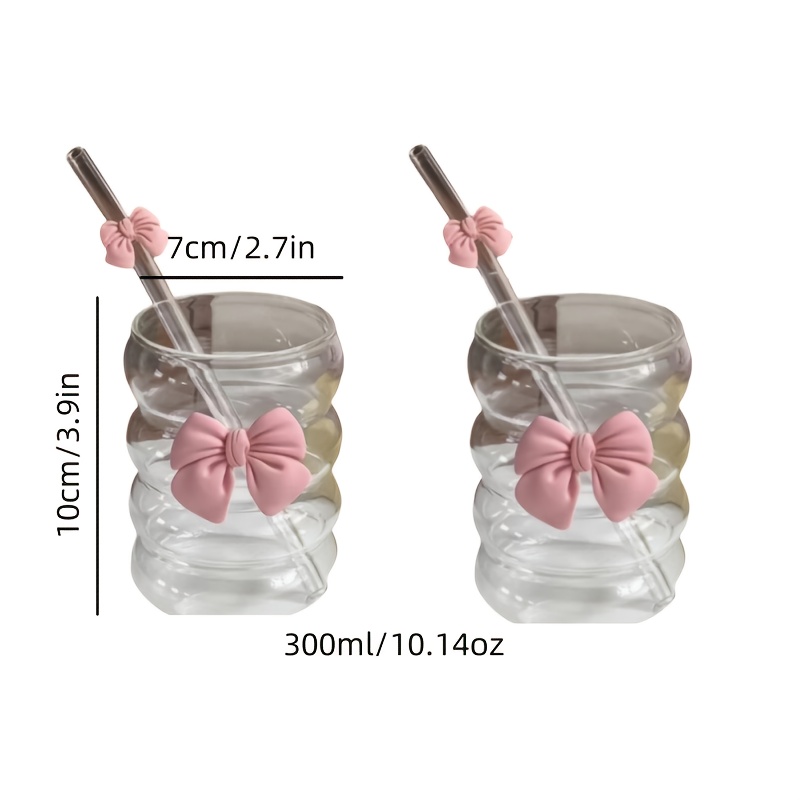 TEMU Set Kaplan da 4 pezzi: + 2 cannucce. per tazze CATERPILLAR con cannucce, vetro borosilicato ad contenuto qualit�, con in , resistente al calore,